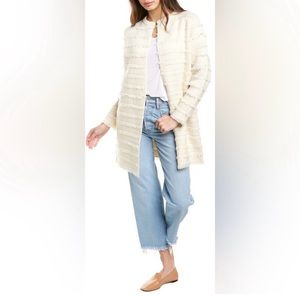J. Crew Fringe Cream Juliette Cardigan